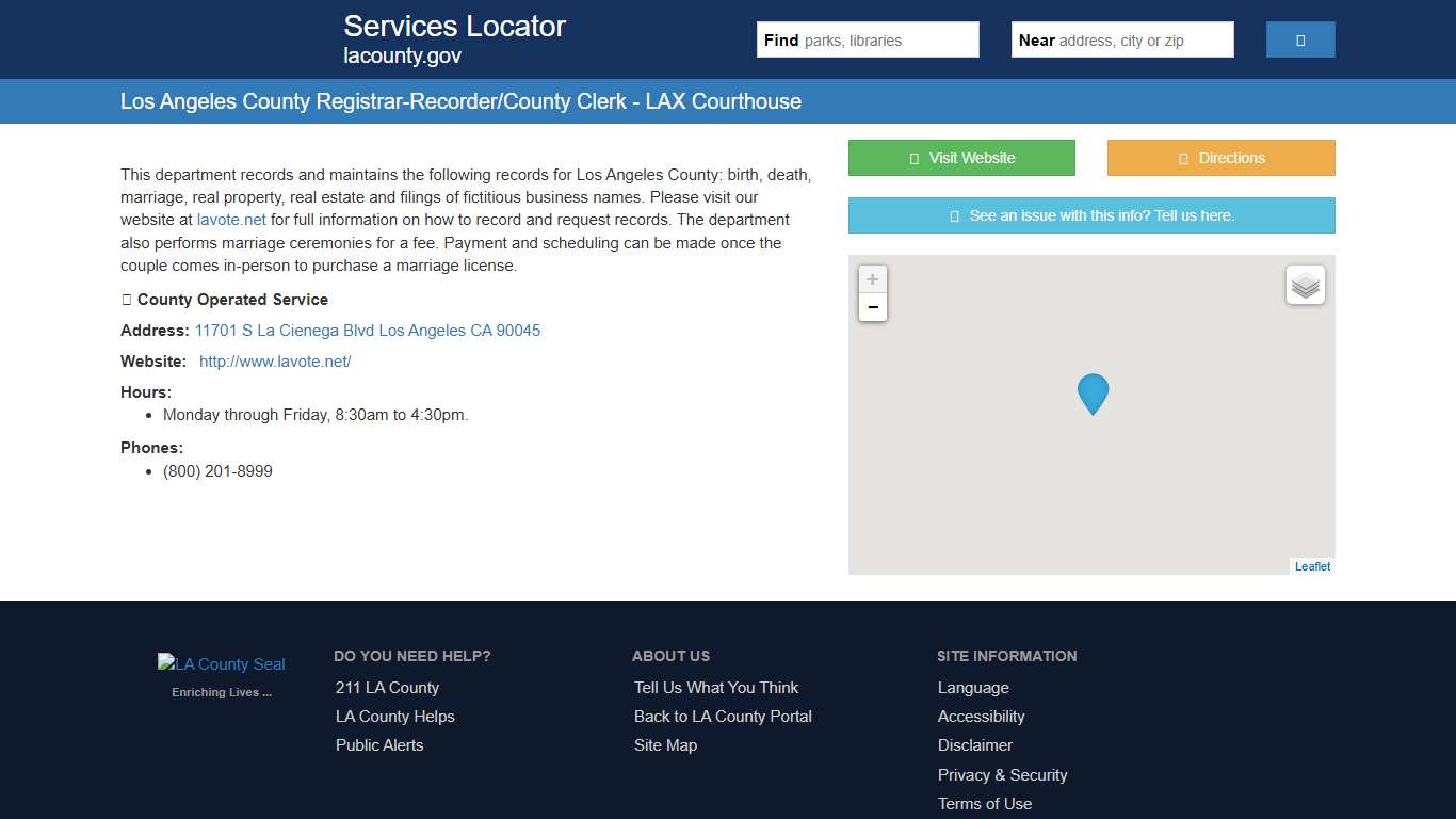 Los Angeles County Registrar-Recorder/County Clerk - LAX Courthouse